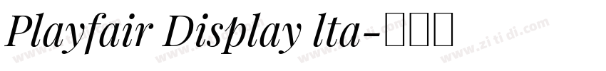 Playfair Display lta字体转换